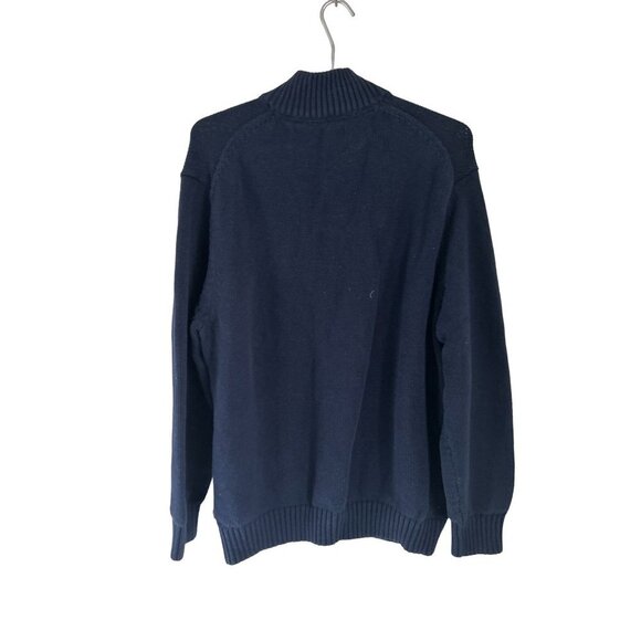 IZOD Men's Shaker 1/4 Zip Sweater Pullover Cotton Blue Size XLarge - Picture 6 of 9